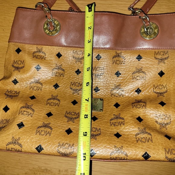 MCM Cognac Tote w Chain/Leather straps - Picture 6 of 16